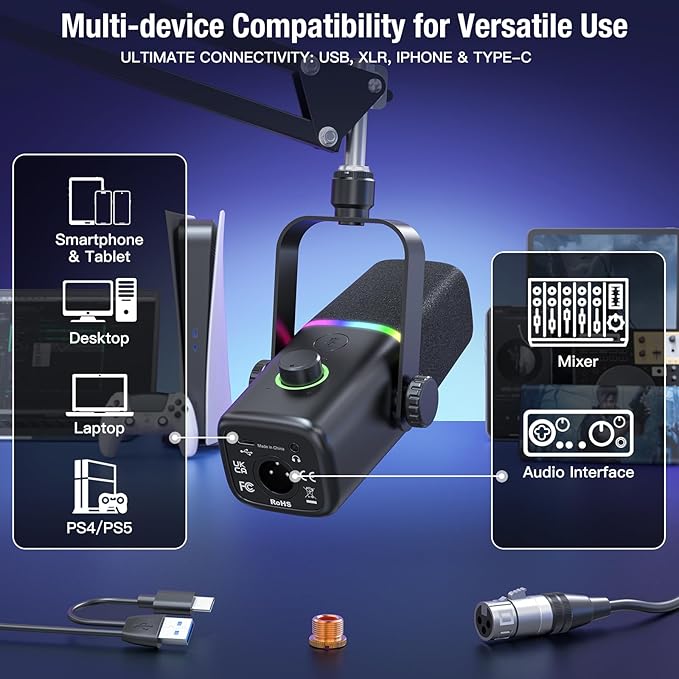 ZealSound XLR/USB Dynamic Microphone - Image 2
