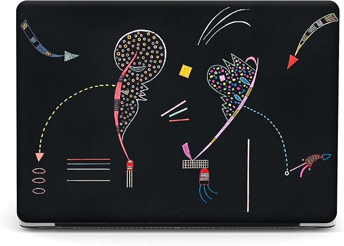 Compatible with MacBook Pro 13 inch Art Case Skin, 2022, 2021, 2020-2018 Release A1708 Slim Frosted Hard Shell with Keyboard Cover & Screen Protector (Two Sides by Wassily Kandinsky)