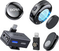BOYA BOYALINK 3 Wireless Lavalier Microphone for iPhone/Android/Camera/PC/Tablets,AI Noise Cancellation, 48kHz/24Bit Studio Sound,APP Control, 984ft 6h Battery for Vlogging Interview(No Charging Case)