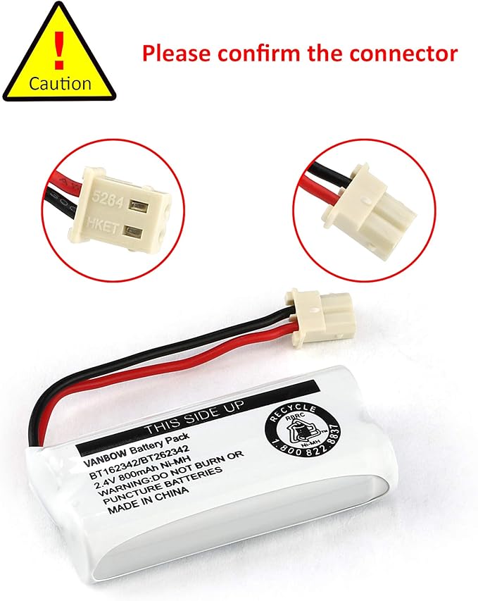 BT183342 BT283342 BT166342 BT266342 BT162342 BT262342 Cordless Phone Battery Compatible with CS6114 CS6419 CS6719 EL52300 CL80112 CS6719-2 Cordless Handsets (Pack 3)