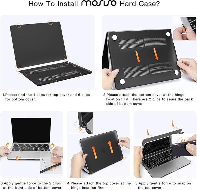 MOSISO Compatible with MacBook Air 13 inch Case 2025 2024 2023 2022 M4 A3240 M3 A3113 M2 A2681, Hard Shell&Sleeve Bag&Keyboard Skin&Webcam Cover&Screen Film for MacBook Air 13.6 inch, Coral