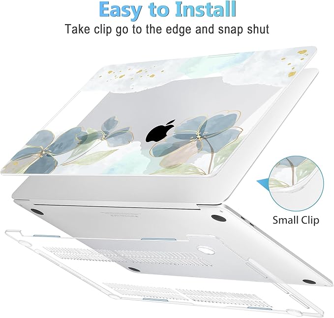 Mektron for MacBook Air 13 Case A1466/A1369, Snap-on Plastic Hard Shell Cover - Image 3