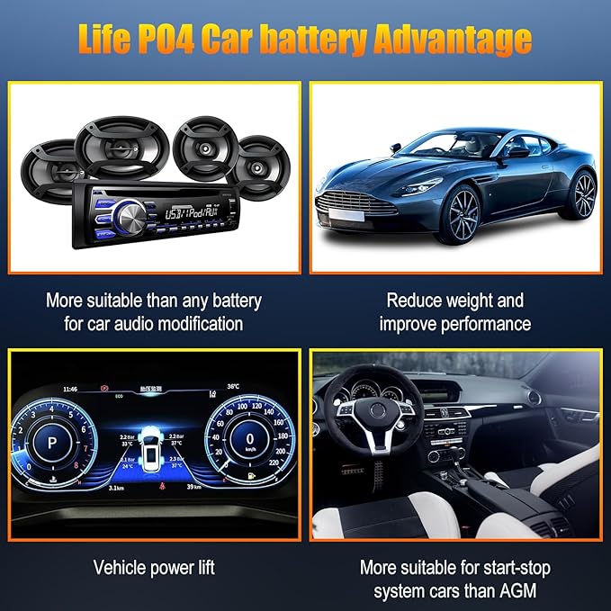 TPE Car Start-Stop Lithium Battery BCI GROUP 27 12V 80AH Car Battery with 1300CCA – High-Performance Automotive Battery with 60 Months Warranty