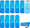 USB Drive 1GB USB 2.0 Flash Drive 10 Pack Nicepicten Pendrive Swivel Thumb Zip Jump Flash Drives USB Memory Stick Thumbdrive Flashdrive Ideal for Home Office Shared Data Storage Blue 1GB