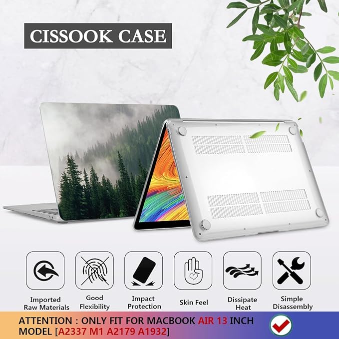 CISSOOK Compatible with MacBook Air 13 inch Case 2021 2020 2019 2018 Release - Image 6