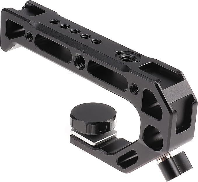 Hersmay R5 R6 Cage with Top Handle,Aluminium Alloy Camera Cage for Canon EOS R5 R6 Mirrorless Cameras, Vlogging Video Shooting Filmmaking Rig Stabilizer with 1/4" Mounting and 3/8" Arri Locating Hole