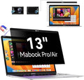 Privacy Screen MacBook Pro 13 Inch(2016-2022, M1, M2)/MacBook Air 13 in (2018-2021, M1), Magnetic Removable Anti Glare Blue Light Filter with Camera Cover,Anti Spy Laptop Screen Protector for Mac 13In