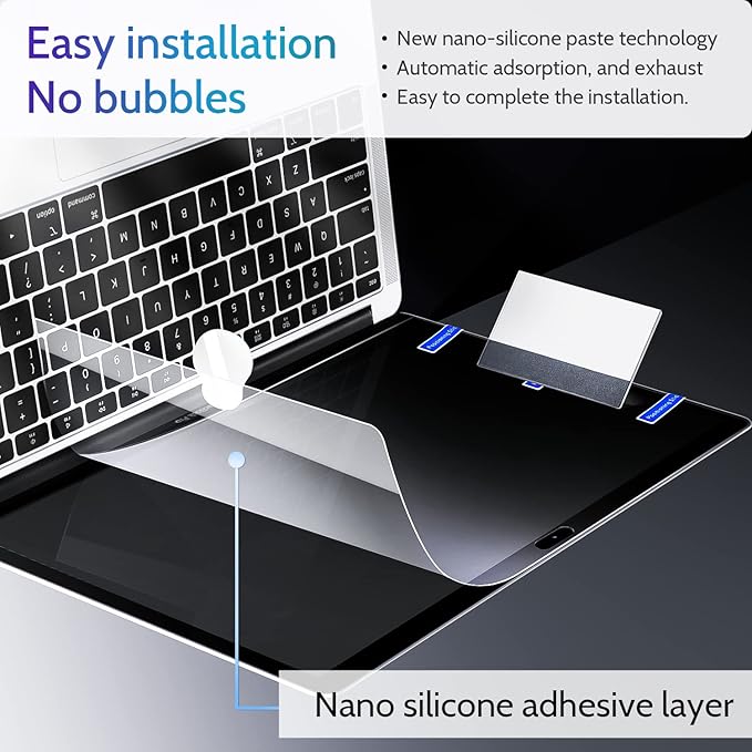 3-Pack Anti Blue Light Screen Protector for MacBook Pro 13 Inch(2016-2022,M1,M2)&MacBook Air 13In(2018-2021,M1), 13.3" Mac Laptop Glare Filter Uv Blocker Shield Cover Eye Protection Film