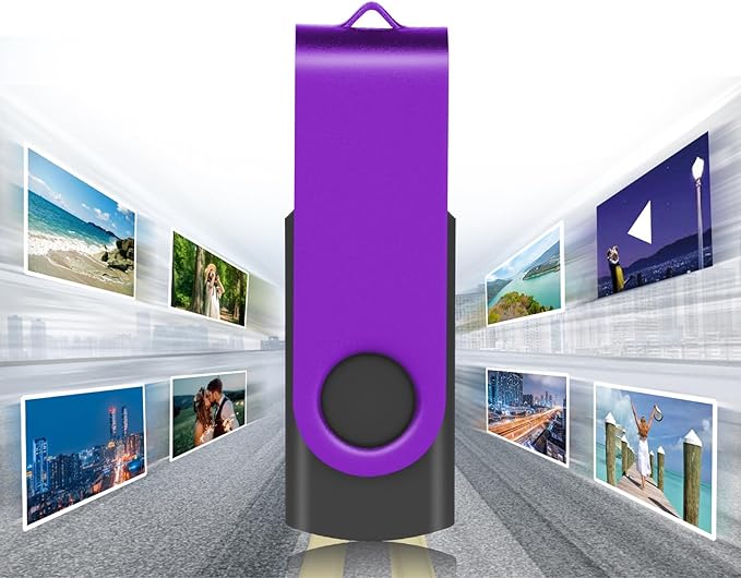 EASTBULL Flash Drive Bulk 64GB USB 10 Pack with Lanyards USB 2.0 Thumb Drive Bulk Memory Stick Swivel Pen Drive for Storage and Backup(64GB 10Pack, Mixed Color)