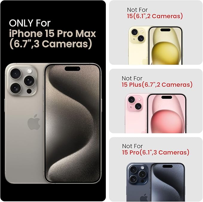 FireNova Designed for iPhone 15 Pro Max Case, Silicone Upgraded [Camera Protection] Phone Case with [2 Screen Protectors], Soft Anti-Scratch Microfiber Lining Inside, 6.7 inch, Clove Purple