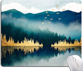 Abstract Landscape Mouse Pad - Square Waterproof Non-Slip Rubber Base for Office Laptop, 9.5"x7.9"x0.12" Inch (Mountain Landscape)