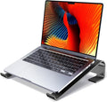 Laptop Riser for Desk - Aluminum Ergonomic Computer Stand for Laptop Cooling - Compatible with MacBook Pro/Air, Dell, HP, Lenovo, 10-17.3'', Black