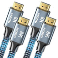 8K HDMI Cable 10 ft 2Pack, 48Gbps High Speed HDMI 2.1 Cable, Braided HDMI Cable 2.1 8K 60Hz 4K 120Hz Support for HDR eARC HDCP 2.2/2.3, HDMI Cord Compatible with HDTV, Laptop, Monitor, PC