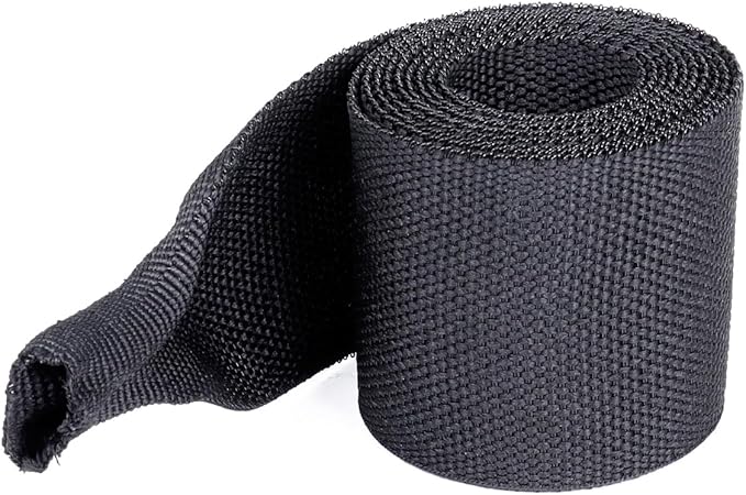 Heat Shrink Wire Loom 2:1 Shrinkable Braided Cable Sleeve 2 Inch ID-18ft Abrasion Protection Flexibility Fabric Wiring Harness Cover Sheath