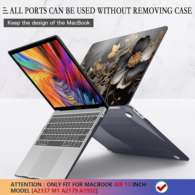 CISSOOK Compatible with MacBook Air 13 inch Case 2021 2020-2018 Release M1 Chip - Image 5