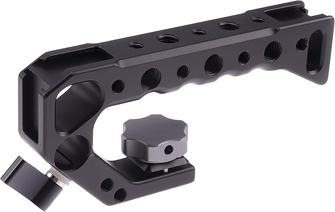 Hersmay A7III Cage with Top Handle, A9 Camera Cage for Sony A7III / A7RIII /A9 /A7II Mirrorless Camera, Multiple 1/4" 3/8" Screw Holes for Vlogging Video Shooting Filmmaking Rig