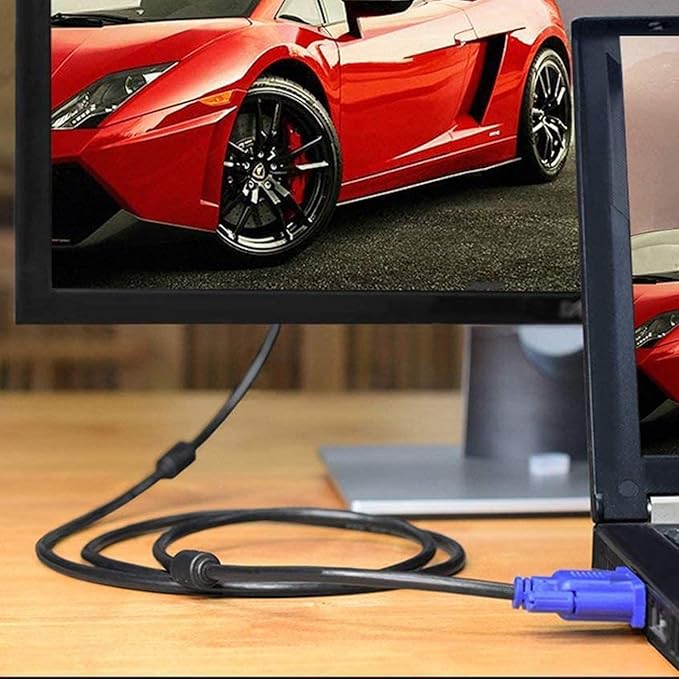 PASOW VGA to VGA Monitor Cable HD15 Male to Male for TV Computer Projector (65 Feet)