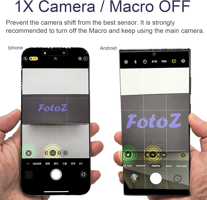 FotoZ 18mm Wide Angle Lens with 17mm Thread Lens Clip for iPhone & Samsung Galaxy and Most Smartphones, Compatible with SmallRig iPhone Samsung Smartphone Cage Case