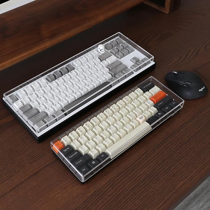 Acrylic Keyboard Dust Cover,96 Keys Transparent Mechanical Keyboard Protective Cover,Compatible with Computer Gaming Keyboards (14.57''x4.84''x0.87'')