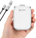 PHIXERO P5PLUS Portable SSD 128GB Up to 550MB/s, USB 3.2 Gen 2 External Solid State Drive，USB C to C&A for Smartphone，Tablet，PC，Labtop (White)