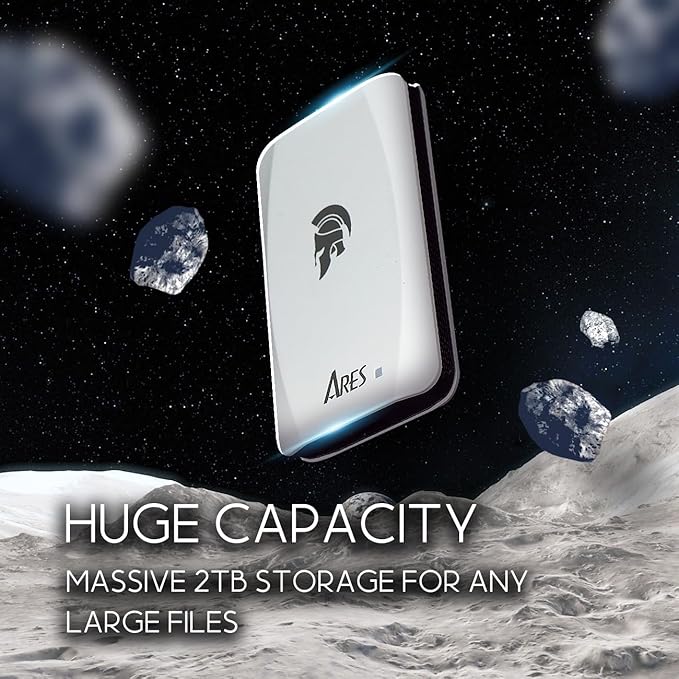 DATO External SSD 1TB, Portable SSD External Solid State Drive, USB 3.2 Gen 2x1 Type C Up to 1050/1000 MB/s, Super Light and Compact Portable Solid State Drive - ARES Torch