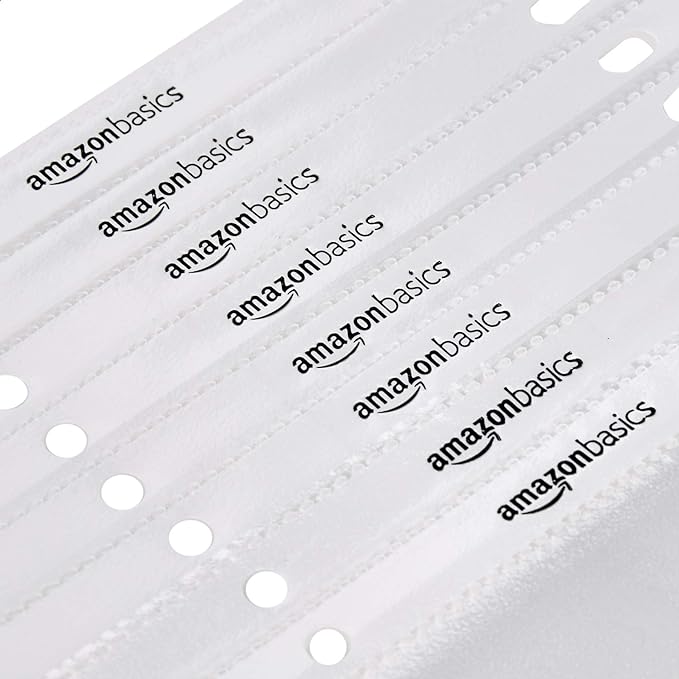 Amazon Basics Non-Glare Sheet Protector for Paper, Sturdy, with Pre-Punched Holes, Clear, 8.5 x 11 Inch, 500 Count
