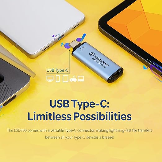 Transcend 512GB External SSD, USB 3.2 Gen2, Up to 1,050MB/s, Portable SSD with Type C, for Steam Deck, ROG Ally, MSI Claw, Windows & Mac, iPhone, iPad, Android, PS5, Xbox, Smart TV, Pink