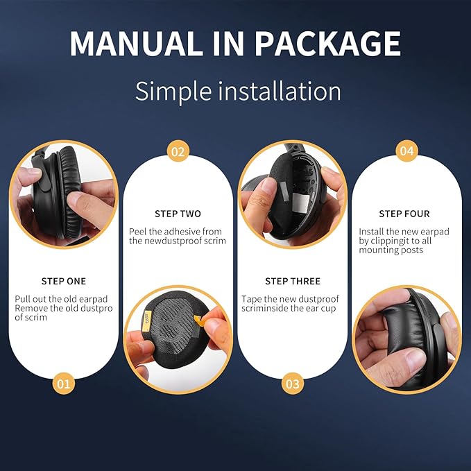 Ear Pads for Bose QC35: Durable Comfortable Noise Cancellation Replacement - Image 2