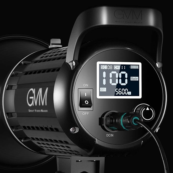 Bi-Color LED Video Light, GVM 200W Photography Lighting with Bowens Mount, Continuous LED Lighting Dimmable 3200K-5600K, CRI97+, APP Control System, YouTube, Portrait Studio Lighting Kit with Softbox