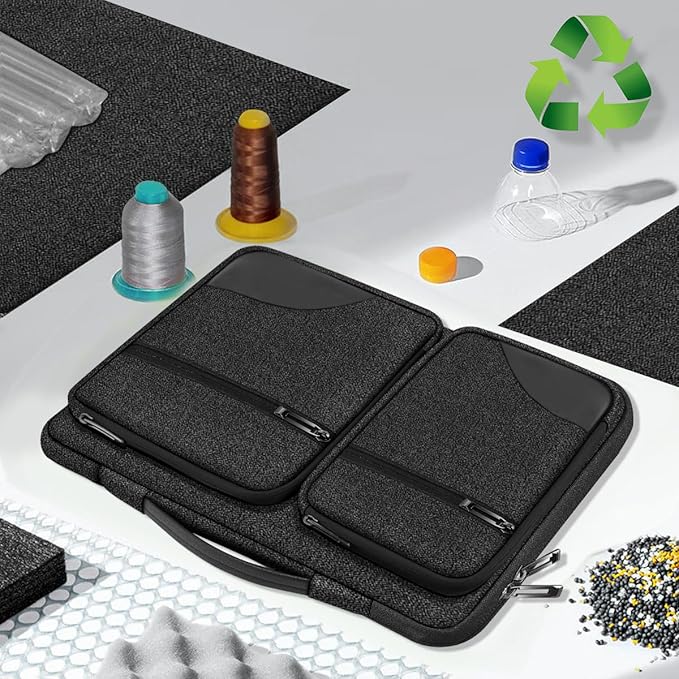 Hseok Ultra-Slim Laptop Case 17 17.3 inches Sleeve Protective PC Briefcase for Commuting and Business Trip，Carbon