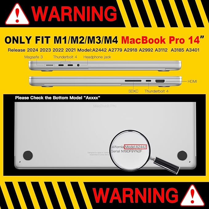 CISSOOK Compatible with MacBook Pro 14 inch 2024 2023 2022 2021 Release M4 M3 M2 M1 Chip A3112 A3185 A3401 A2918 A2992 A2779 A2442 Model, Hard Shell Case with Keyboard Cover&Screen Protector, Pink Bow