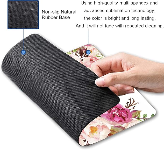 Hokafenle Mouse Pad Motivational, Cute Floral Mouse Pad with Inspirational Quote, You Got This Mousepad Design, Mouse Mat Square Waterproof Non-Slip Rubber Base Mouse Pads for Office Home Laptop