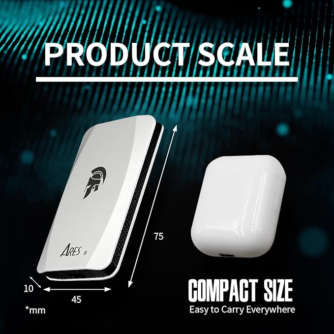 DATO External SSD 1TB, Portable SSD External Solid State Drive, USB 3.2 Gen 2x1 Type C Up to 1050/1000 MB/s, Super Light and Compact Portable Solid State Drive - ARES Torch