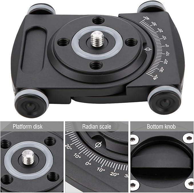 Camera Slider, Camera Car Aluminium Alloy 4 Wheeled Tabletop Slider with 1/4 Screws, Filming Equipment for Ball Head Phone Clamp DSLR Camera Video Camcorder