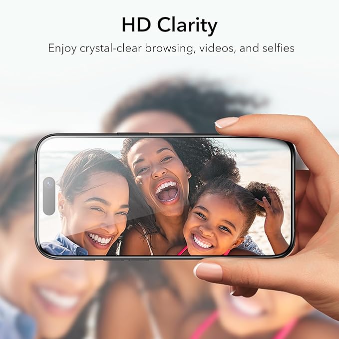 ESR 3+1 Pack for iPhone 15 Pro Privacy Screen Protector Set, Anti-spy Tempered-Glass Privacy Screen Protector, Micro-curved Edges, Case Friendly, 3-Pack with 1 Set of Individual Camera Lens Protector