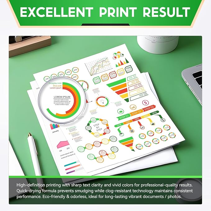 923XL 923e Ink Cartridges with chip 4-Pack Black Cyan Magenta Yellow High Yield Replacement for HP 923 923e Ink Compatible for HP OfficeJet Pro 8135e 8138e 8139e 8122e 8120 8123 8130 8133 Printers