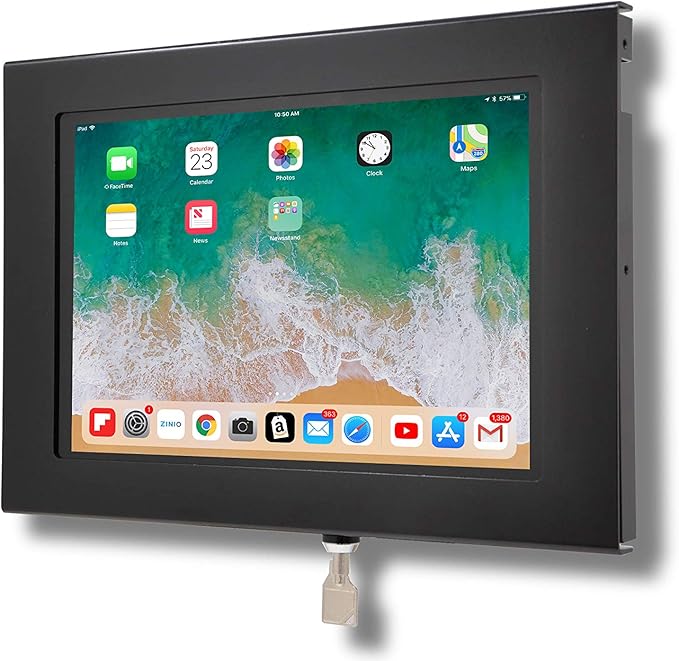 TABcare Locking Security Metal Case for Apple iPad Air 11" 2024 6th gen. for Kiosk, POS, Store, Show Display (Black, iPad Air 11 2024)