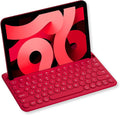 Macally Bluetooth Tablet Keyboard - Multi Device Wireless Keyboard for Phone, iPad mini/Pro, Android - Rechargeable with Built in Stand and Quiet Keys