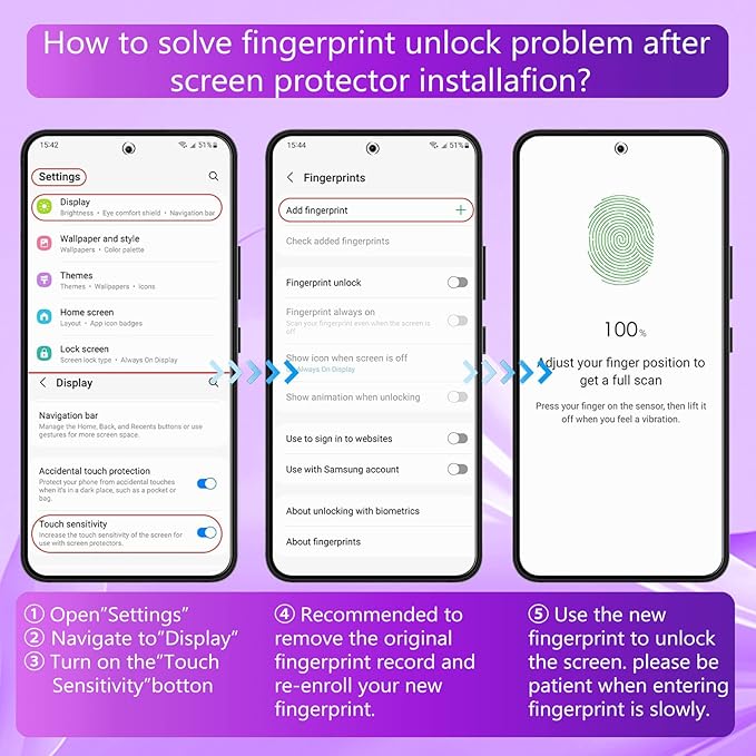 [2+2 Pack] Lesakit Anti-Blue Light Privacy Screen Protector for Samsung Galaxy S21 Ultra 6.8 inch with 2 Pack Camera Lens Protector, [Support Fingerprint ID] Anti Spy TPU Flexible Screen Protector- Purple