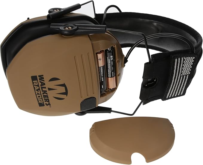 Walker's Razor Slim Ultra Low Profile Compact Design Adjustable Range Shooting Hunting Hearing Protection Electronic Earmuffs