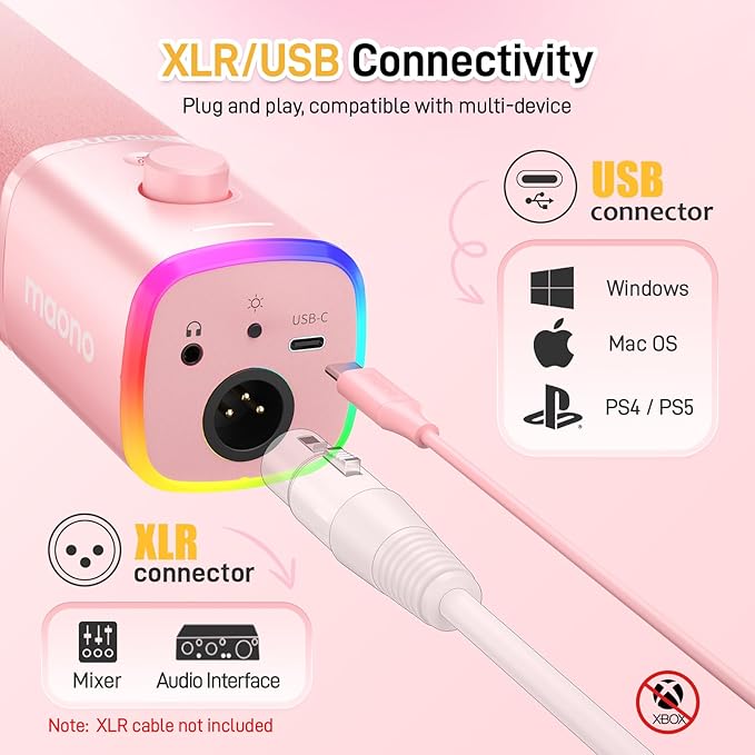 MAONO XLR/USB Gaming Microphone Kit: Dynamic PC Mic - Image 7