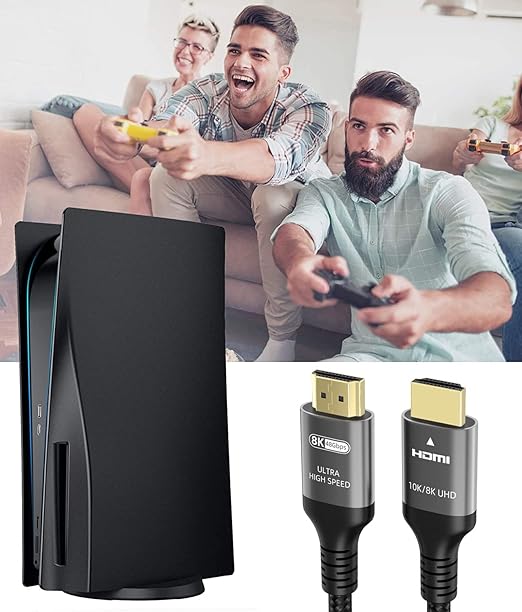 10K 8K 4K HDMI Cable 48Gbps 5 FT, Certified Ultra High Speed HDMI® Cable 4K 240Hz 144Hz 120Hz 8K60Hz 0.01ms HDR10+ eARC HDCP2.3 Netflix Roku TV PC Monitor Projector PS5 Xbox