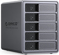ORICO 5 Bay DAS Hard Drive Enclosure USB 3.0 for SATA 3.5 inch SSDs HDDs Bracket-Free External Hard Drive Bay Max up to 110TB ( Alluminum Alloy) -9858U3