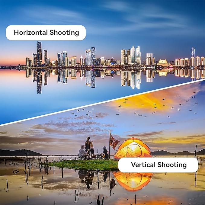 Mirror Effect Lens - Capture Stunning Reflections Instantly, Smartphone Camera Mirror Reflection Clip Kit, Adjustable Angle Mobile Phone Camera Mirror Clip for Outdoor Travel Photography (2Set-Mix)