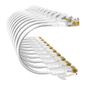 Cat6a Patch Cables 0.5ft (10 Pack) Slim, Cat6 Ethernet Patch Cable Pure Copper, Flexible Cat 6 Patch Cable 550MHZ 10G, Space-Saving Cat 6A Network Cables for Patch Panel, White