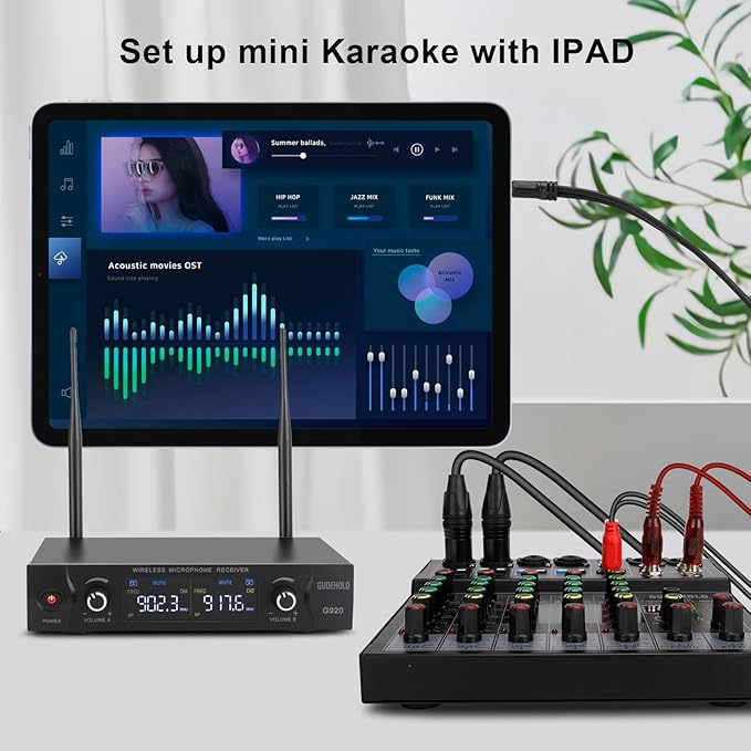 6-Channel Professional DJ Audio Mixer, DJ Controller Sound Mixer DSP 16 Preset Effects, Ideal for Home Party