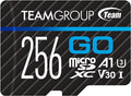 TEAMGROUP GO Card 256GB Micro SDXC UHS-I U3 V30 4K for GoPro & Action Cameras High Speed Flash Memory Card for Outdoor, Sports, 4K Shooting TGUSDX256GU302