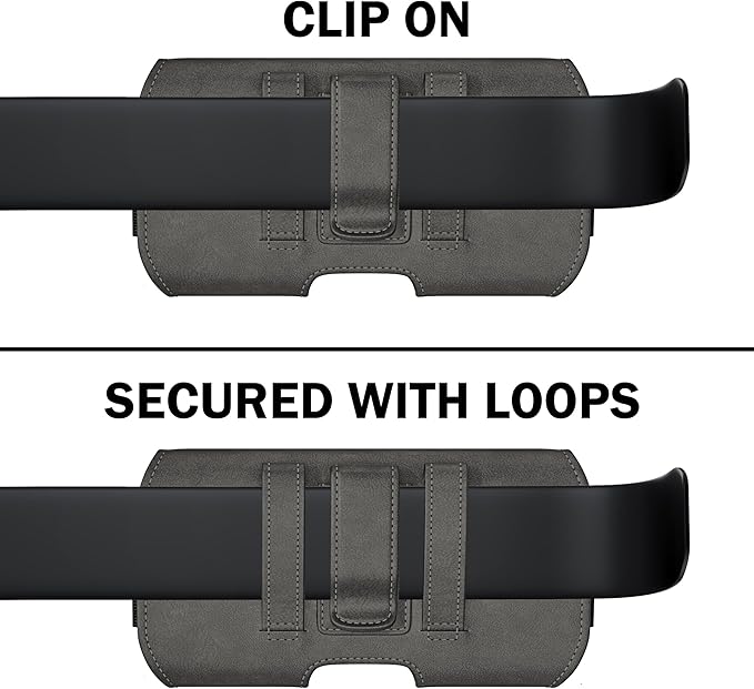 DeBin Holster for Samsung Galaxy Ultra Models s25 s24 s23 s22 s21, Note 20, A13, A32, A02s A03s, A12 A11 A71 A13 Cell Phone Belt Holder Clip Case Pouch Cover (Fits Protective Case on) Pewter