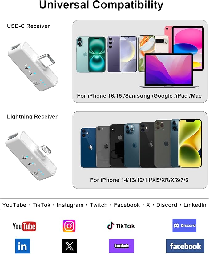 Mini Microphone for iPhone Android, Wireless Mic - Image 6