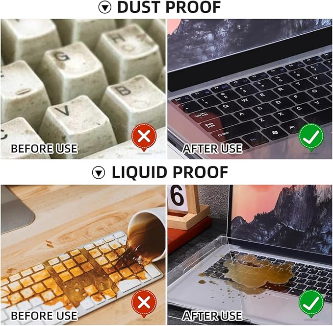 Gadpiparty Acrylic Keyboard Cover Clear Waterproof Laptop Keyboard Protector - Image 4